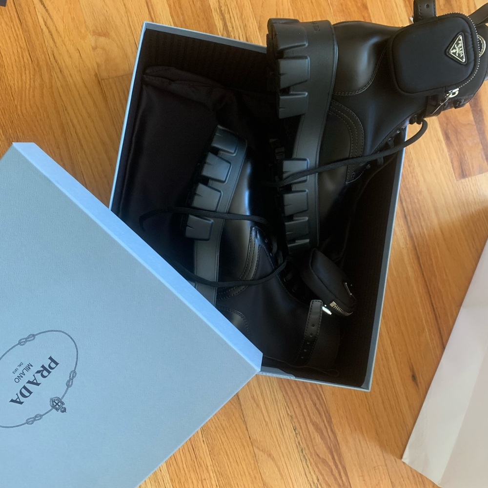 brand new never used prada nylon boots